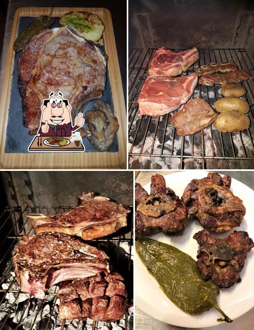 Carns a la brasa de llenya